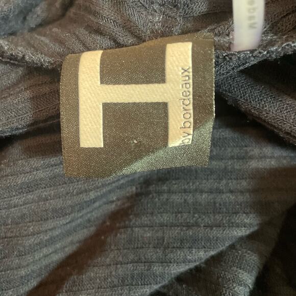 H by Bordeaux Womens Open Cardigan Navy Long Line Minimalist Capsule Neutral - Picture 2 of 9